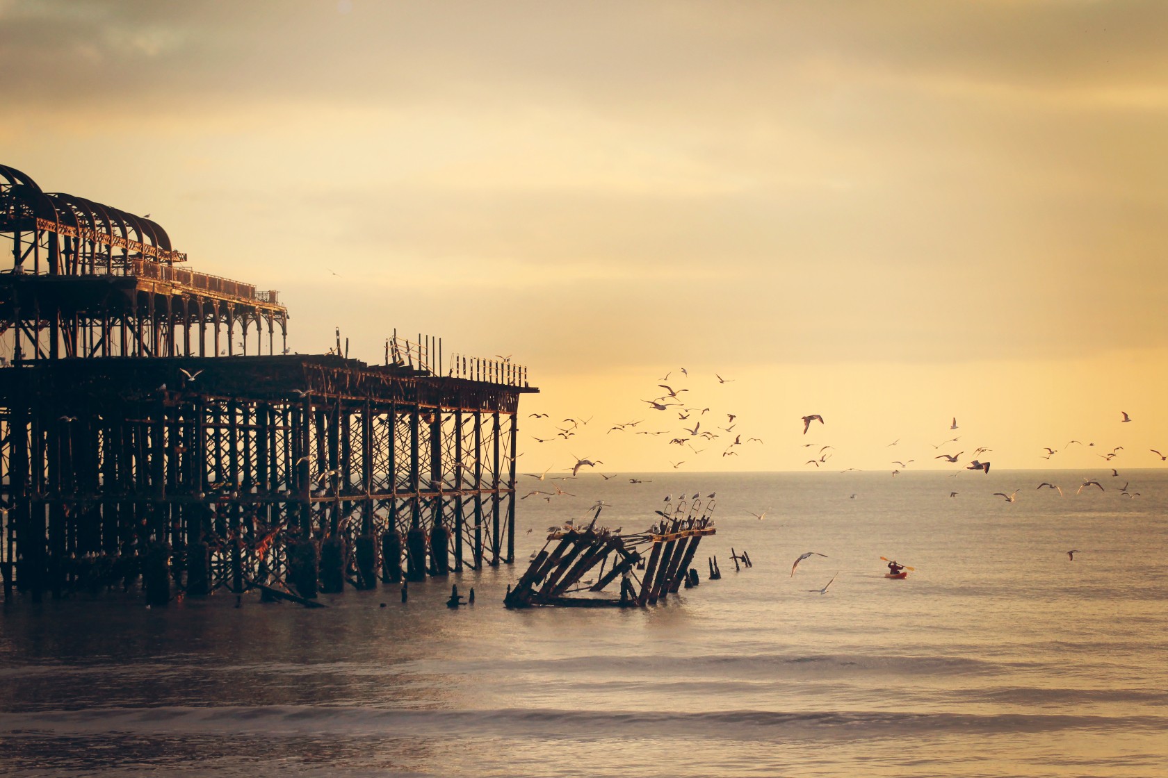 vogels pier zee zonsondergang 19 03 2014 Victoria Alexander Unsplash.jpg